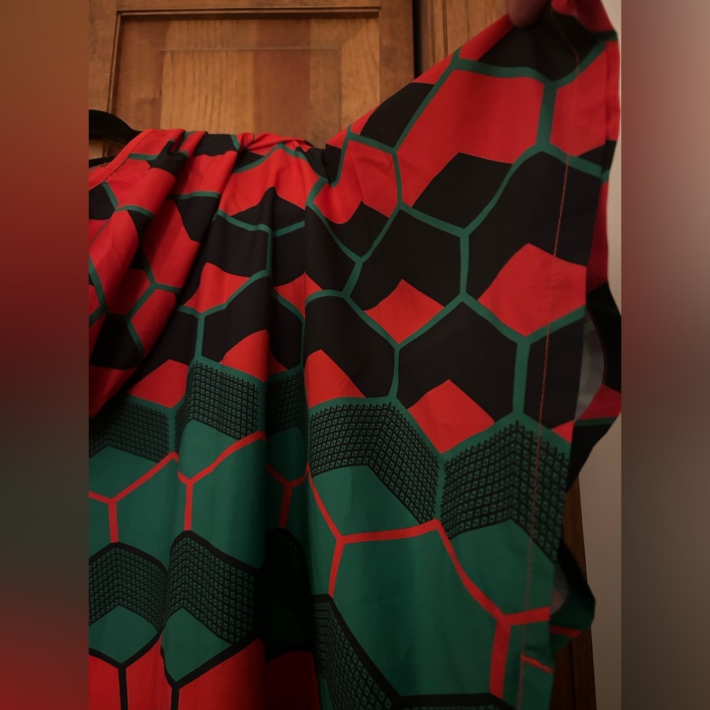 Nike Unisex Sporty Athleisure Oversized Kenya Sz S/M Red Green Black Red Poncho - Picture 13 of 16